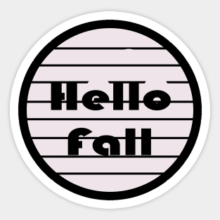 Hello Fall Sticker